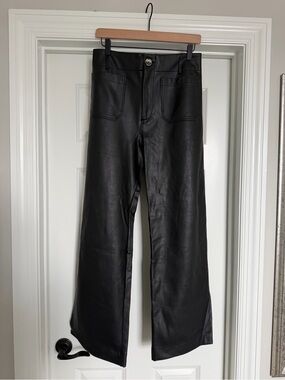 anthropologie faux leather full length colette size 29